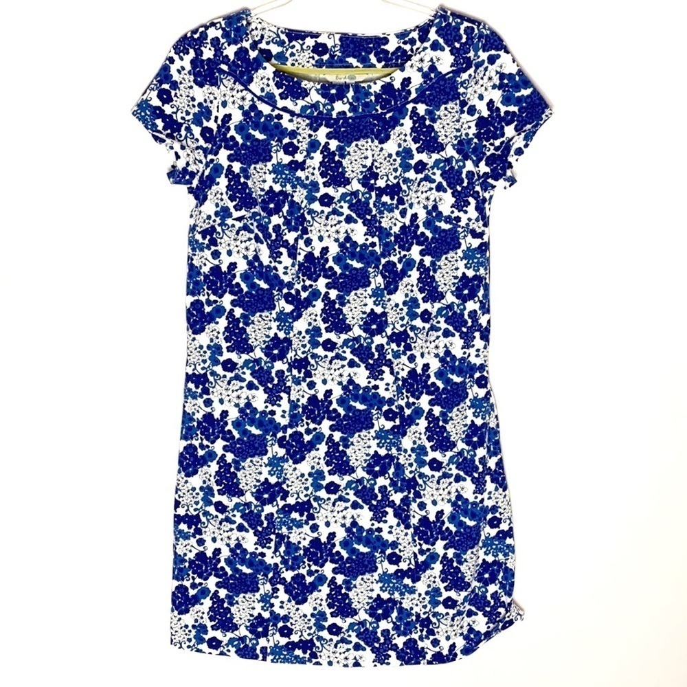 Boden Joanna blue and white floral shift dress 6